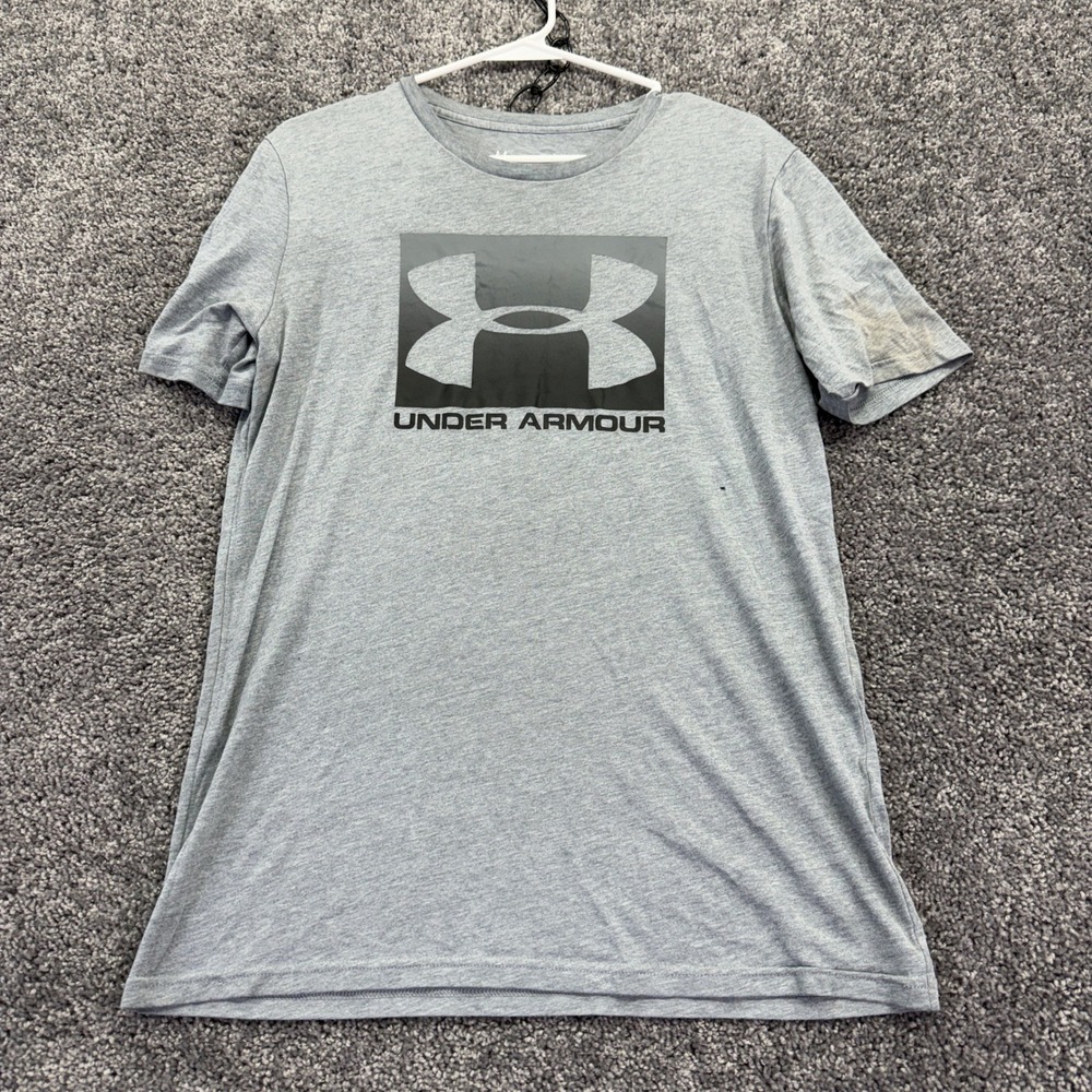 Under Armour T Shirt Mens S Gray Graphic HeatGear
